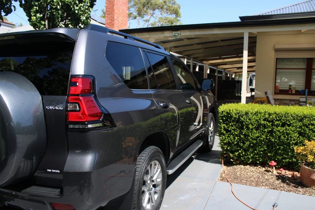 Ceramic coating being applied
