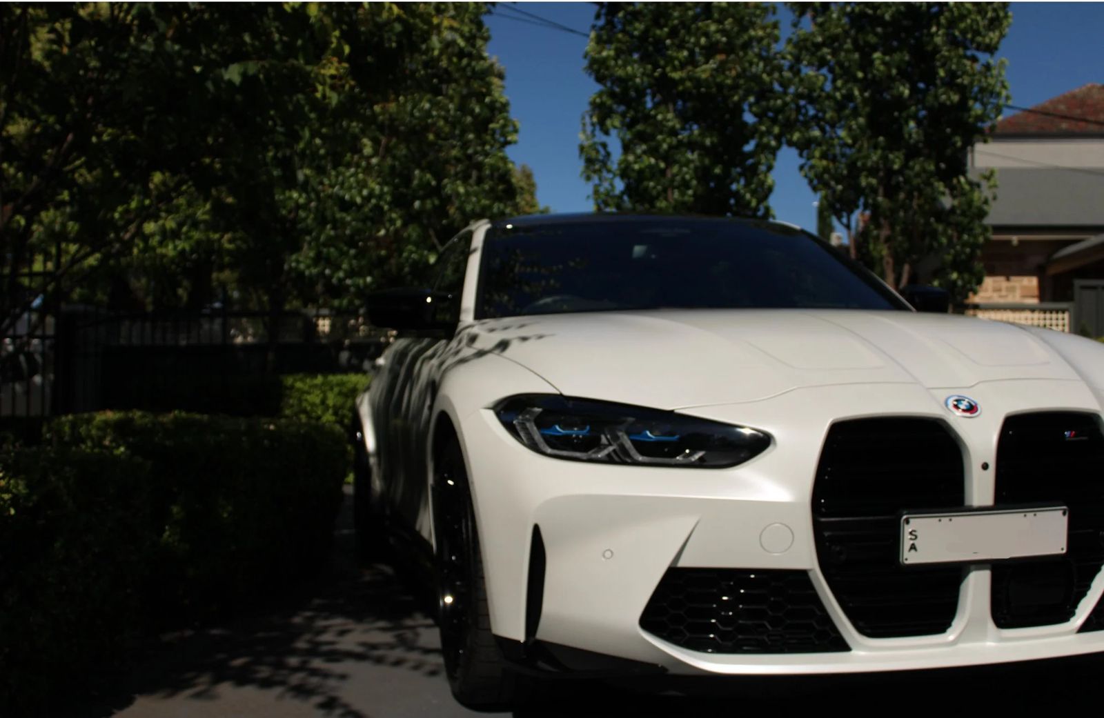 Ceramic coated white BMW M4