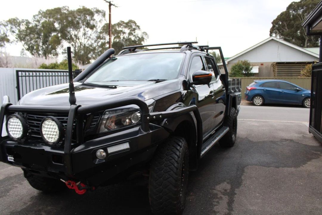Black Nissan Navara with graphene coating