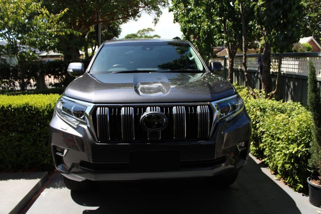 Grey Toyota Prado after a detail